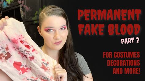 permanent fake blood for clothes|how to get blood on a shirt.